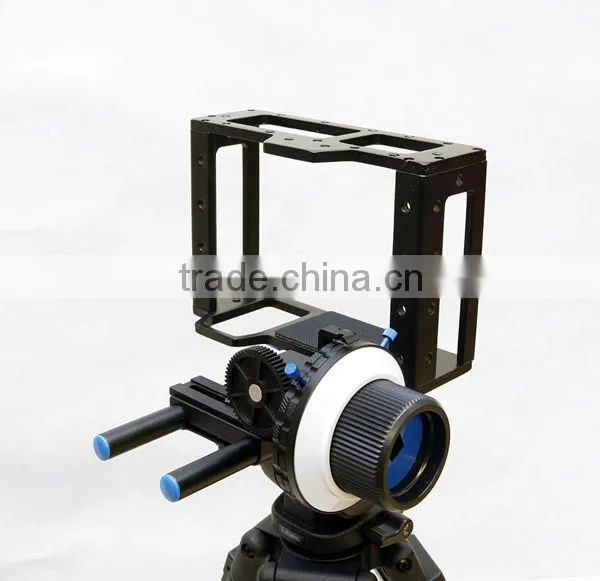 Camera Cage Portable DSLR camera Cage with top handle for 5d3 5D2 7d with 15mm rod block rig