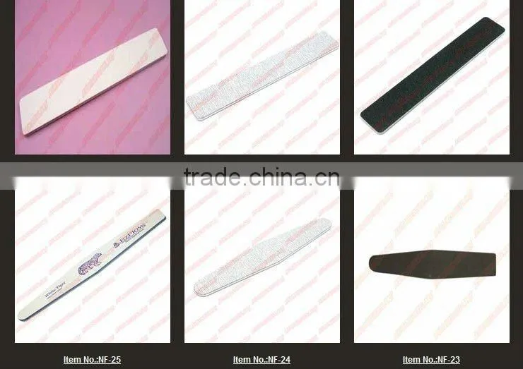 Factory priceProfessional High quality White Sanding Zebra custom printed nail file100/180,80/80