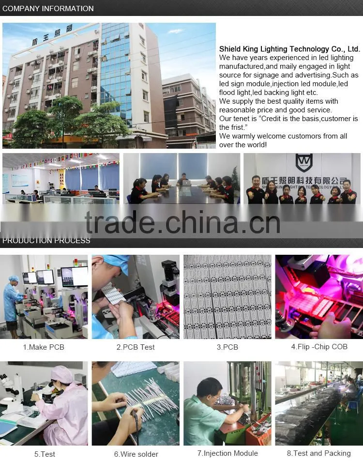 china manufacturer high brightness smd5050 led module for advertising light box outdoor waterproof lighting