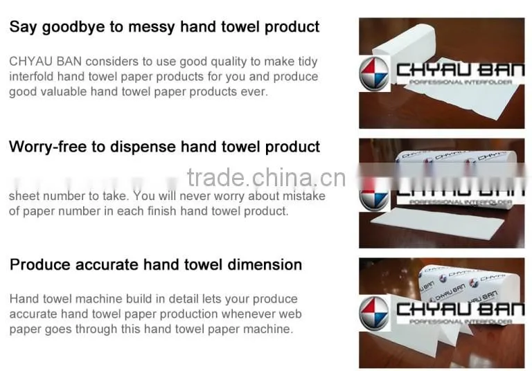 Automatic Bundle Wrapping M Fold Hand Paper Towels Making Machine
