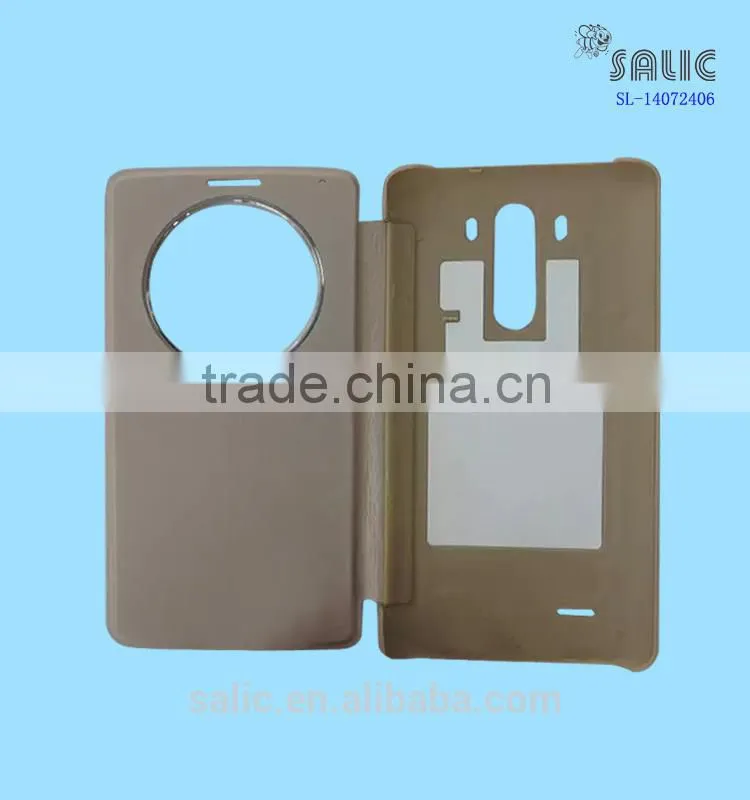 PU leather mobile flip cover for LG G3