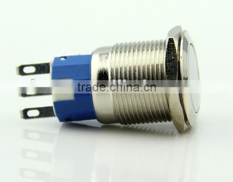 F0278 19mm metal push button switch latching