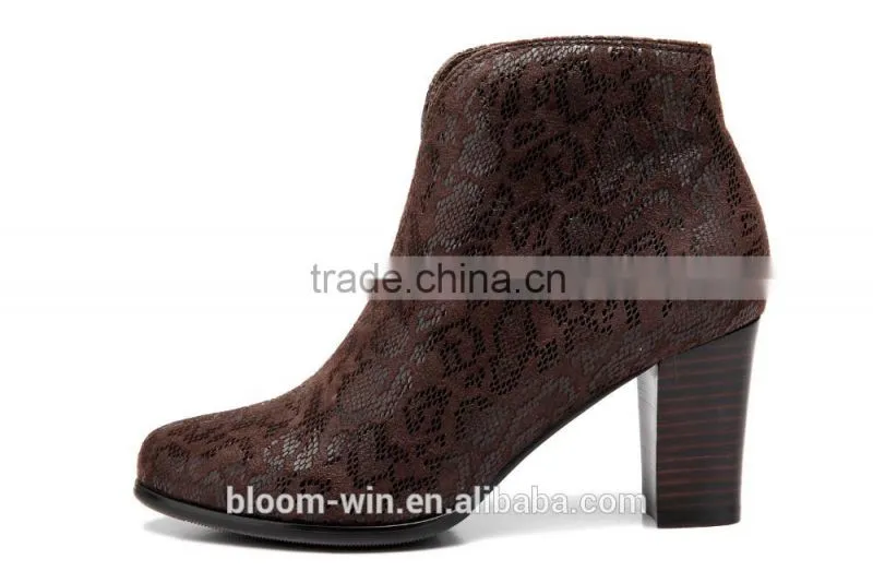 Italian 2015 high quality high heel wholesale women leather boots,ankle boots