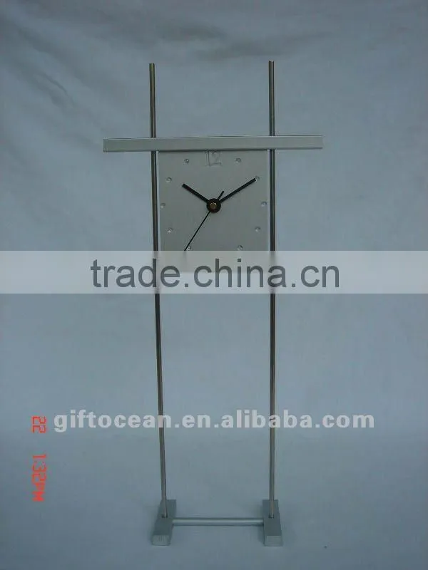 aluminum art metal desk clock,metal crafts table clock