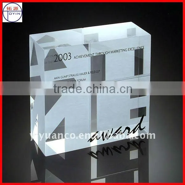 Different shape customized acrylic paperweight wholesale