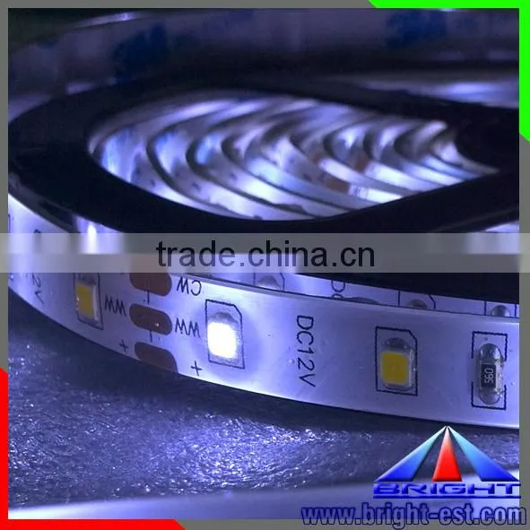 DC12V Super Bright Double Color 60led CCT Dimmerable flexible 3528 led strips with CE ROHS IP20 IP65