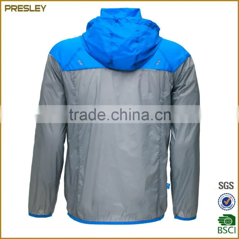 wholesale price light contrast color long sleeve protecting men's jacket