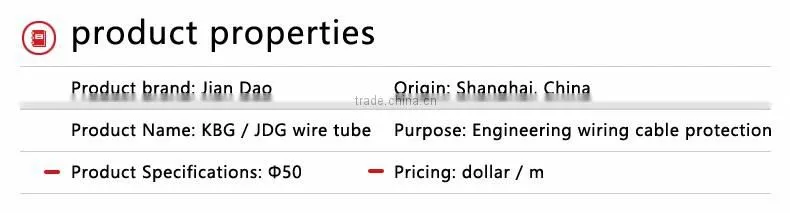 galvanized cable conduit electric pipe