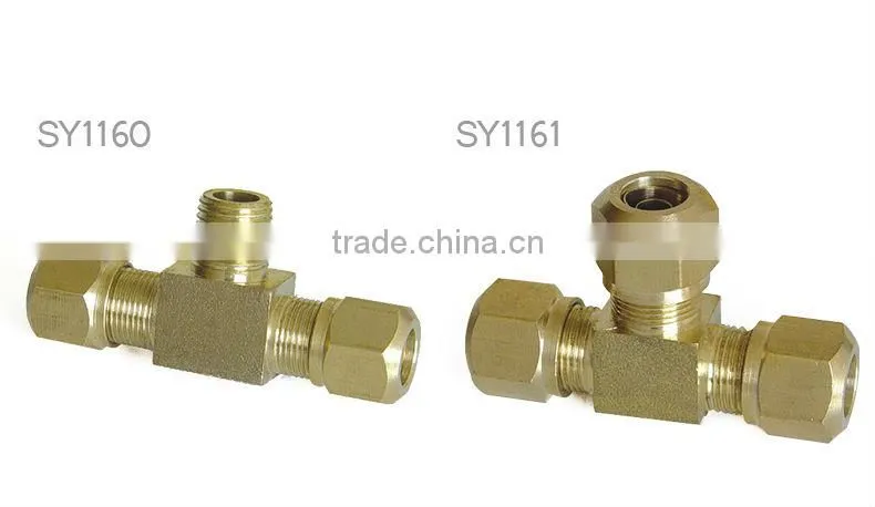 Sanye Iron or Copper Tee Pipe Connector with Nut