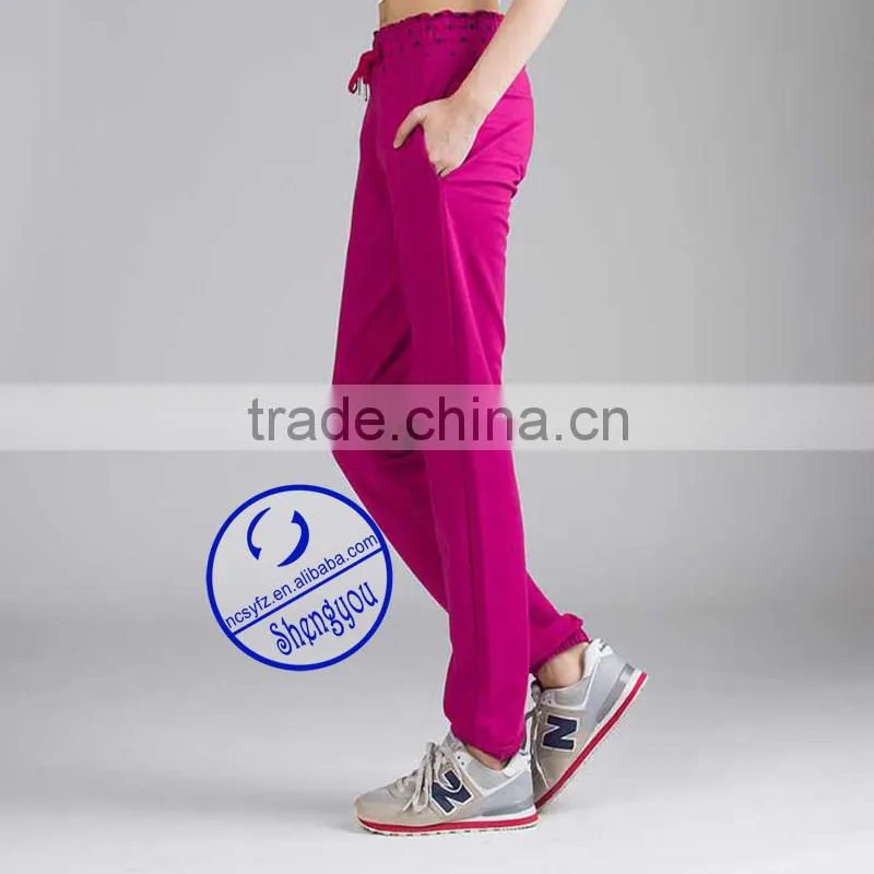 Custom wholesale women fashion jogger pants with pocket