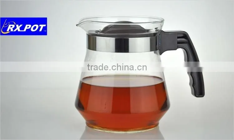 Hot Selling Useful Gift Hand Blown Heat Resistant Borosilicate Glass Coffee Pot 1500T