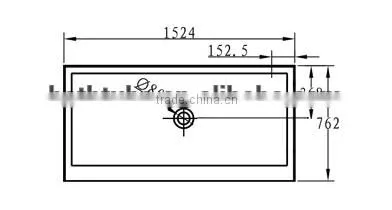 cupc 3 side tile flange shower base, shower flooring,tile flange base