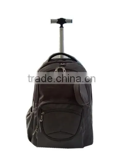 2015 hot design Polyester school trolley bag with bright color for student