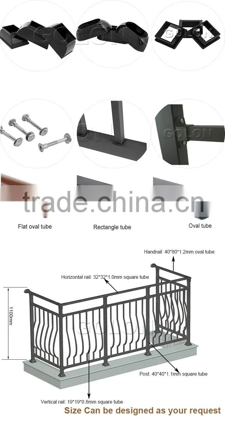 Aluminum balcony railing,metal balcony railing,aluminium railing