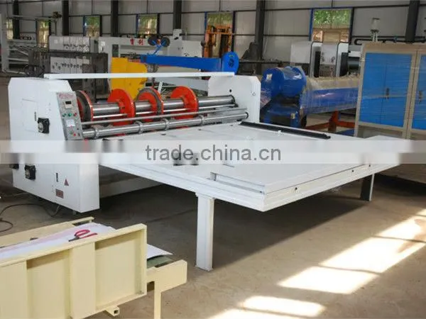 China paper board open the grooving , cutting the corner and rolling the line machine