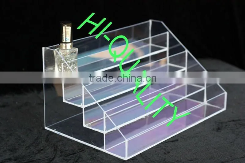 4 tiers acrylic nail polish displays rack, acrylic cosmetic display stand
