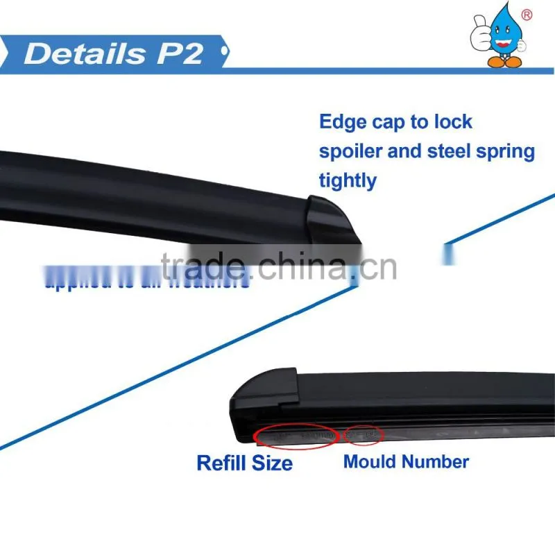 Pair of Front Windshield Wiper Blade S580 for Right-hand Driving Car