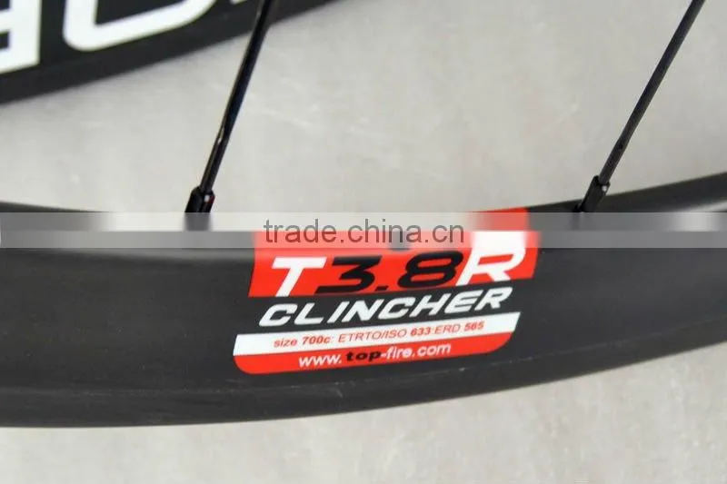 2014 best-selling superior quality 700C 24mm light weight road clincher rims, light road rims , full carbon rims for sales