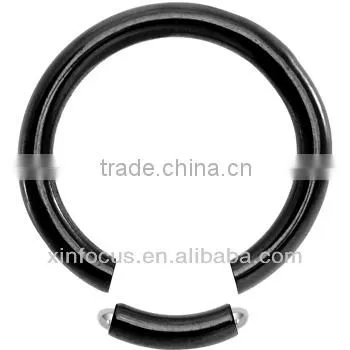 12 Gauge Rainbow Anodized Titanium Segment Ring_ BCR _Body JewelryD Rainbow