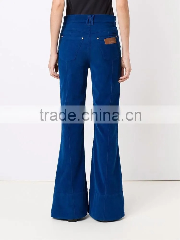 Newest hot sell fashion OEM high quality flared pants for woman