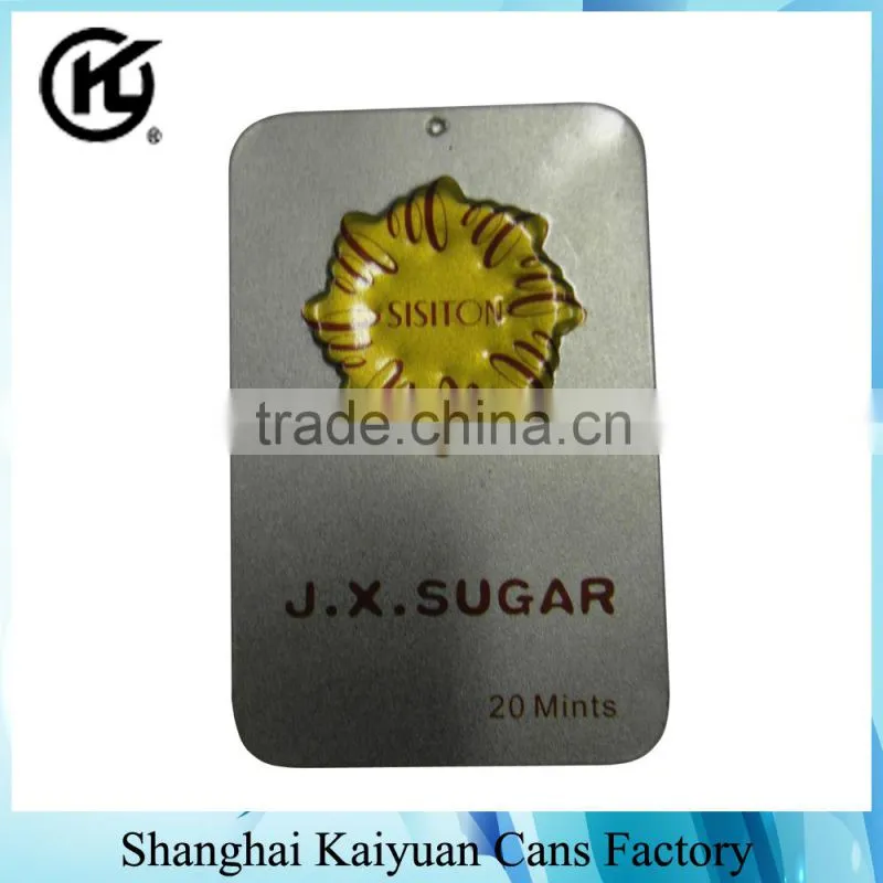 High Quality Tinplate Rectangular Candy Tin Box(Push Over)
