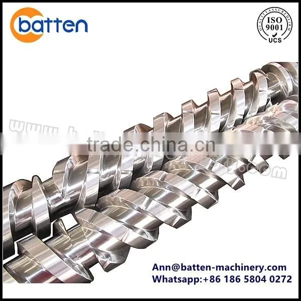 PVC pipe/profile production parallel twin screws plastic extruder machine screw barrel