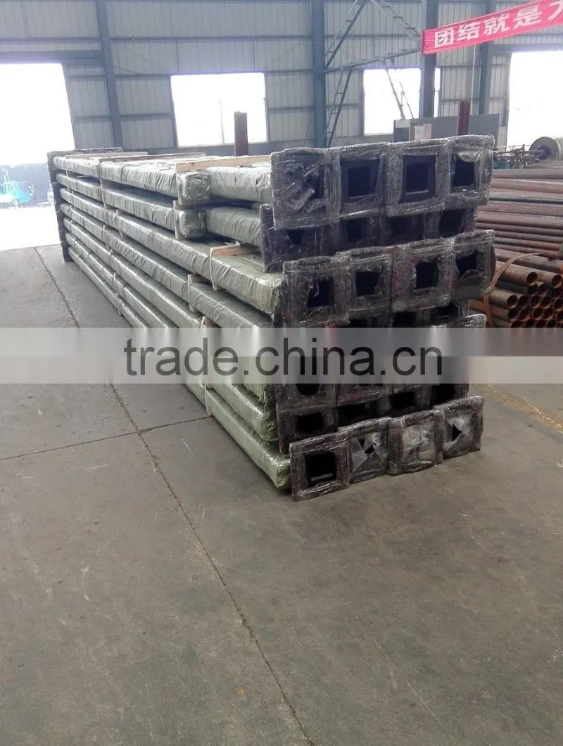 well packed galvanized and painted square light pole