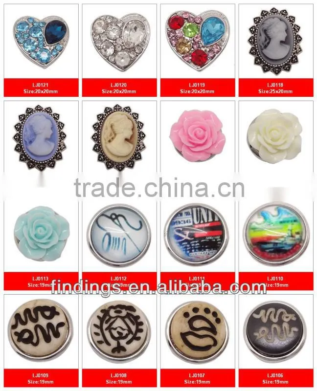 LJ1448 Top press snap fastener for leather bracelet