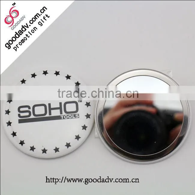 Custom tin make up mirror with beautiful printing / good quality tin pocket mirror