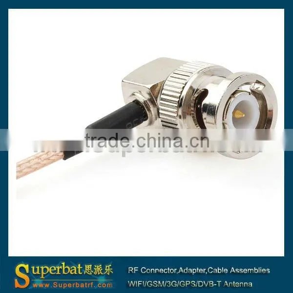 plug adapter BNC male right angle to MMCX male right angle cable assemble bluetooth adapter
