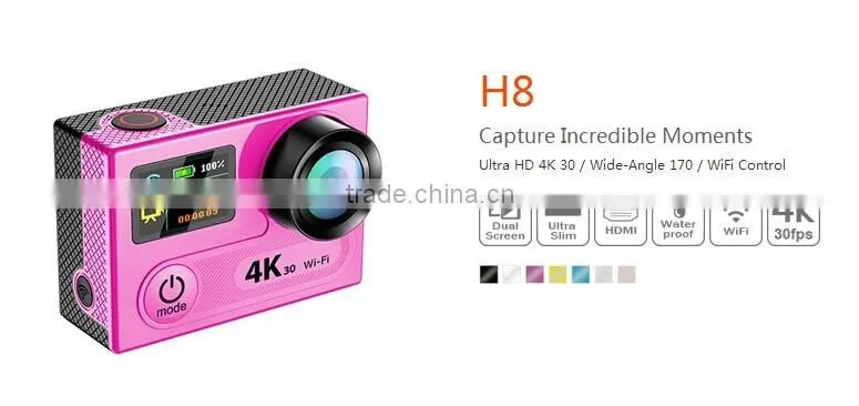 Hot Fashion EKEN H8 H8R 4K 30fps action camera 360VR Lens VR Mode 170 degree sport camcorder