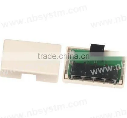 Cat5e RJ45 PCB 4 ports surface mount box
