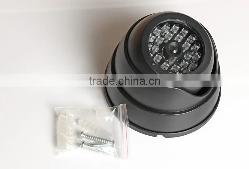 Black Fake Dummy Camera Security Camera with LED Flashing Lights for Property Security Use