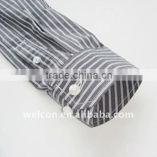 Latest men's long sleeve style stripe classic business dress 100% cotton shirt