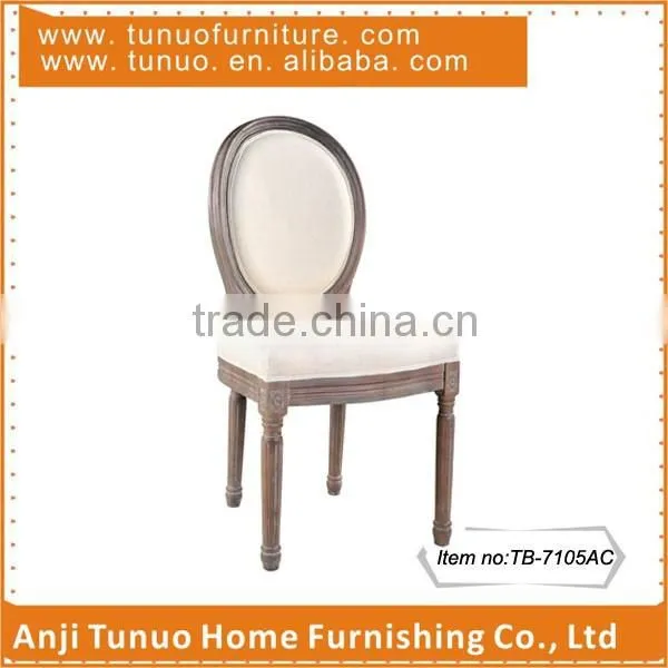 white PU louis chair, women figures on the back, luxury dining chair TB-7105L
