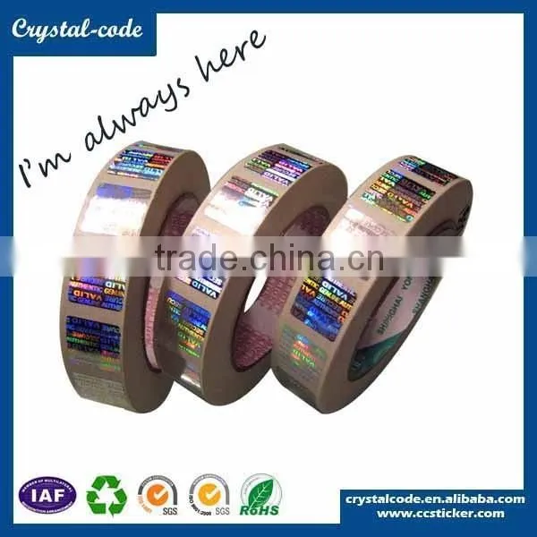 Self adhesive custom hologram label stickers