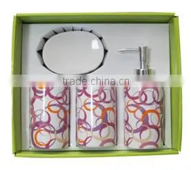 Home garden red bathroom accessories sets