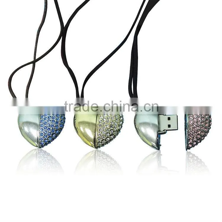 The Crystal Heart Shape usb Flash Drive Wedding Gift Luxury Diamond Anniversary Gift Wedding USB 1GB-64GB