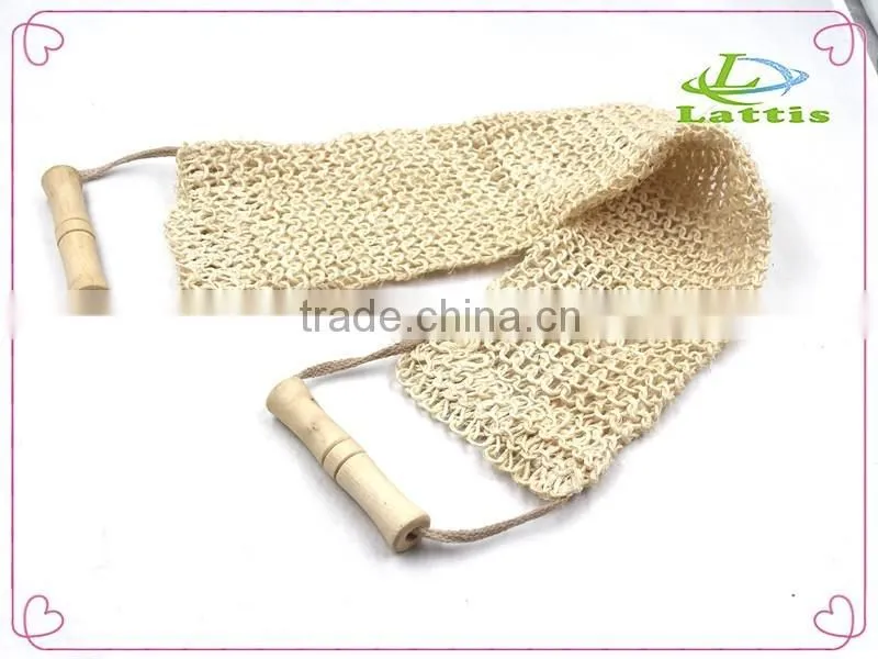Back scrubber bath strap, sisal bath belt