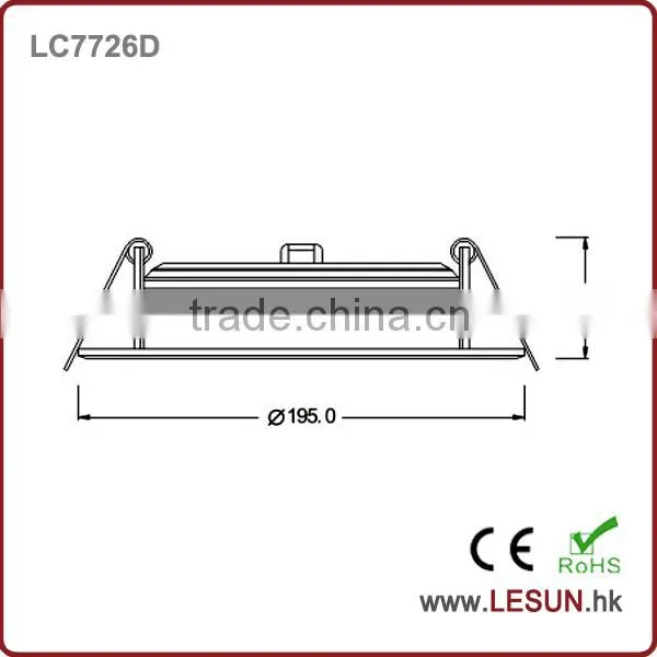 15W recessed led round panel downlight LC7726D