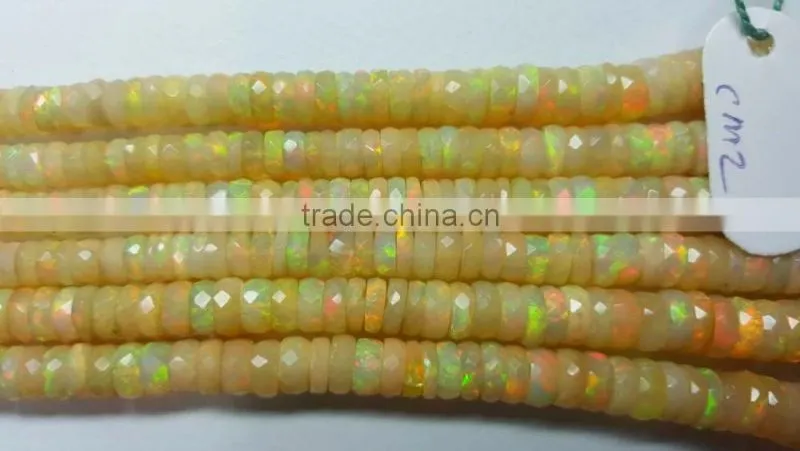 #CMZ Top Quality Faceted cut tyre Bead Ethiopian Opal