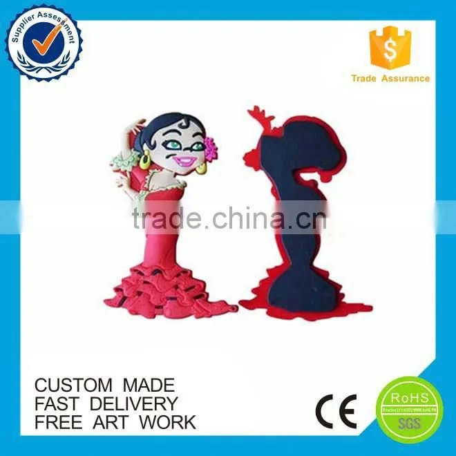 Home decoration cute design custom pvc fridge magnet