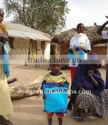 To Afraic medically treated mosquito nets