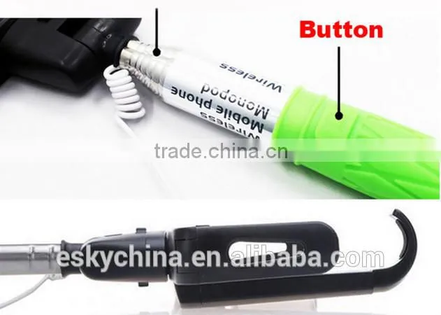 2016 BEST SELLING in China happy travel tourism D09Plus Cable Take Pole Extensible Selfie Stick Handheld Monopod With Mirror