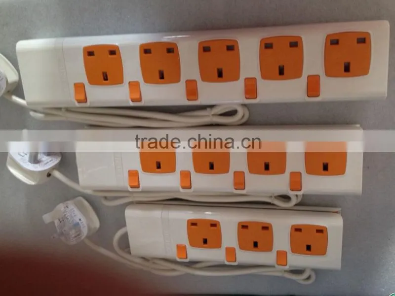 New design high quality 3 core electric power extension sockets outlet,UK, Multi,EU