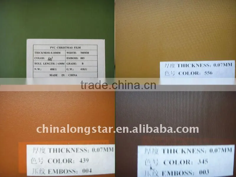 PVC Foil for making Artificial Christmas tree and hedge