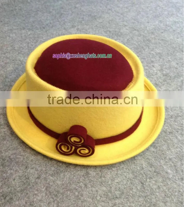 2014 Fashion100% Wool Felt Ladies Fedora Hat