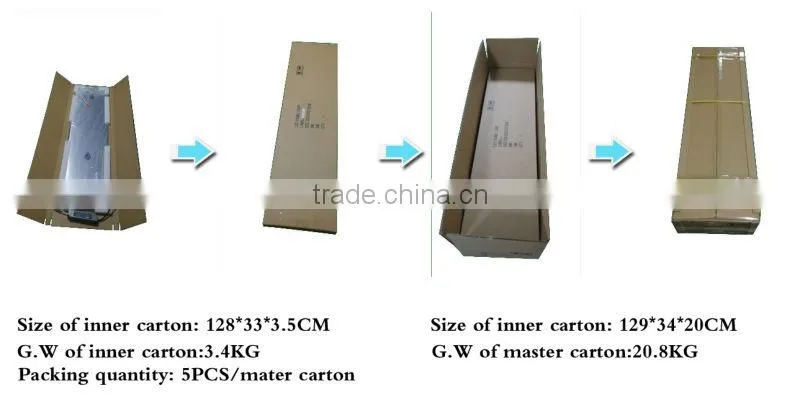60w Meanwell driver dimmable led panel light flat 1200x300MM with CE CB GS IP44 3 years warranty