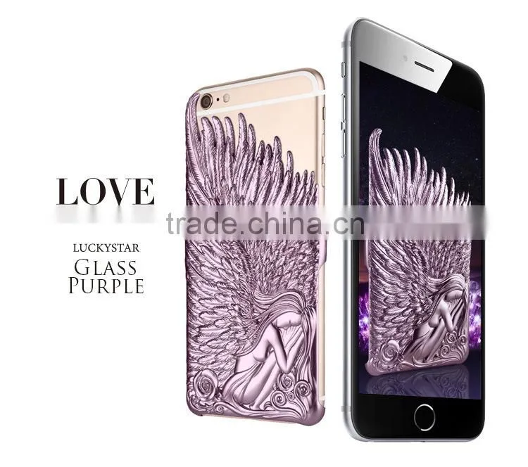 for custom iphone 6 hard case pc material angel wings case for iphone 6, custom logo