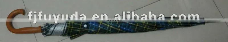 G32G cheap promotional check fabric big umbrella